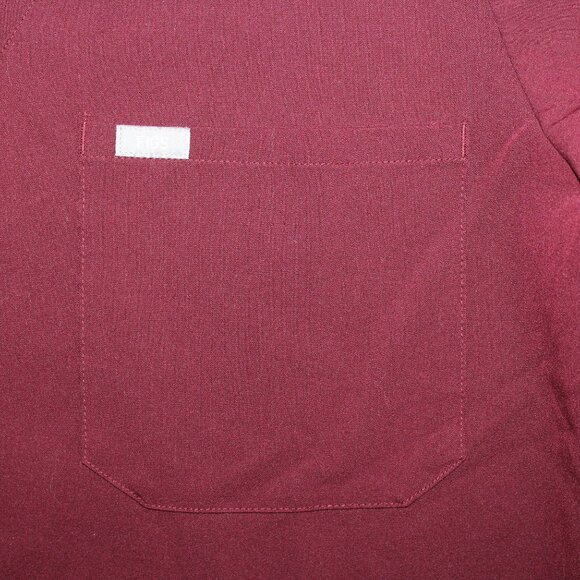 Figs Unisex XXL Catarina One Burgundy Red Front Pocket Medical Scrub Top Nurse - Picture 5 of 11
